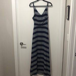 Navy and white maxi dress. Only worn twice!
